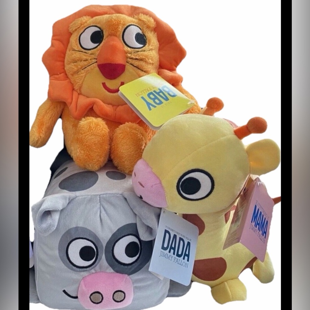 Kohl's Cares® Jimmy Fallon Everything Is MAMA Giraffe, DADA Cow & BABY Lion NWT